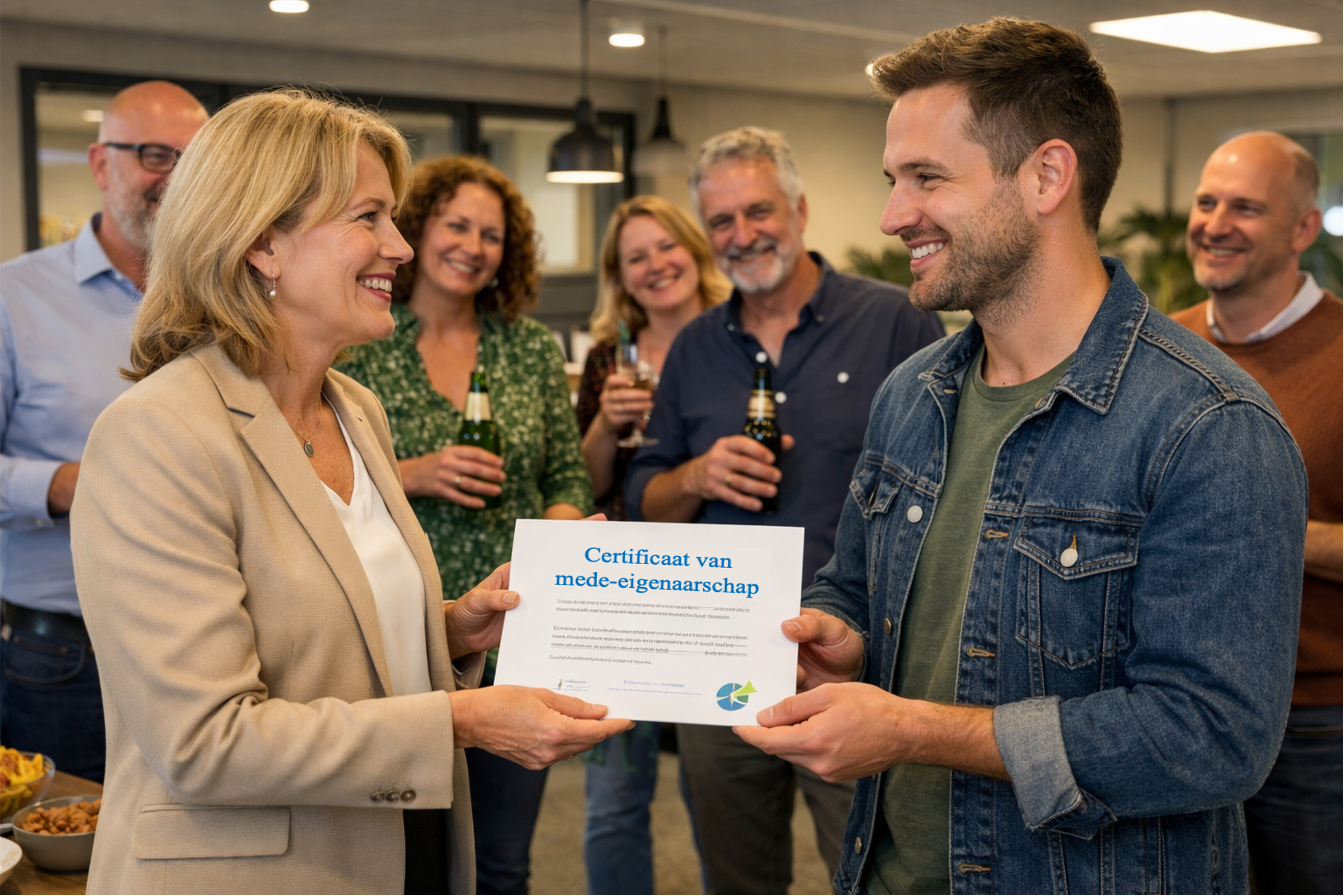Aanbieden van certificaat aan medewerker